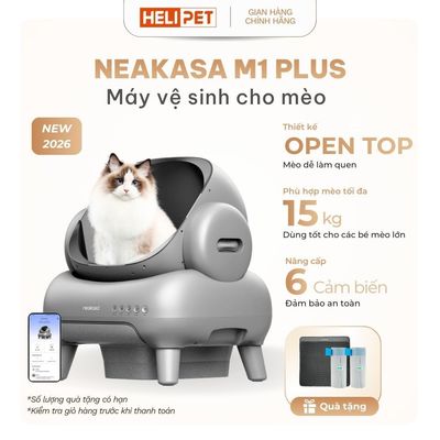Nhà vệ sinh cho mèo, Máy dọn phân mèo tự động NEAKASA M1 New 2026 Thiết kế OPEN-TOP - HeLiPet