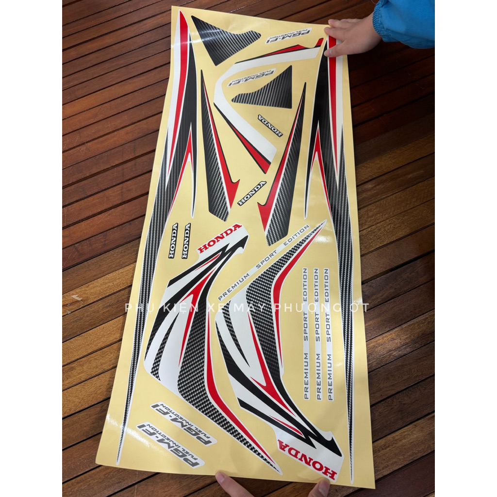 Tem dán 3 lớp Honda xe AB Air Blade đời 2011-2012, tem AB 2011-2012 được chọn mẫu bảo vệ, trang trí 