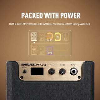 Amplifier Guitar Sonicake AMPCUBE QAM20 10W Bluetooth 80+ Effects