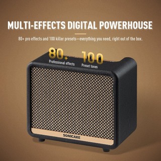 Amplifier Guitar Sonicake AMPCUBE QAM20 10W Bluetooth 80+ Effects