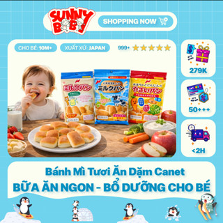 [NHẬT BẢN] Bánh mì tươi ăn dặm Canet của Nhật cho bé 10 tháng