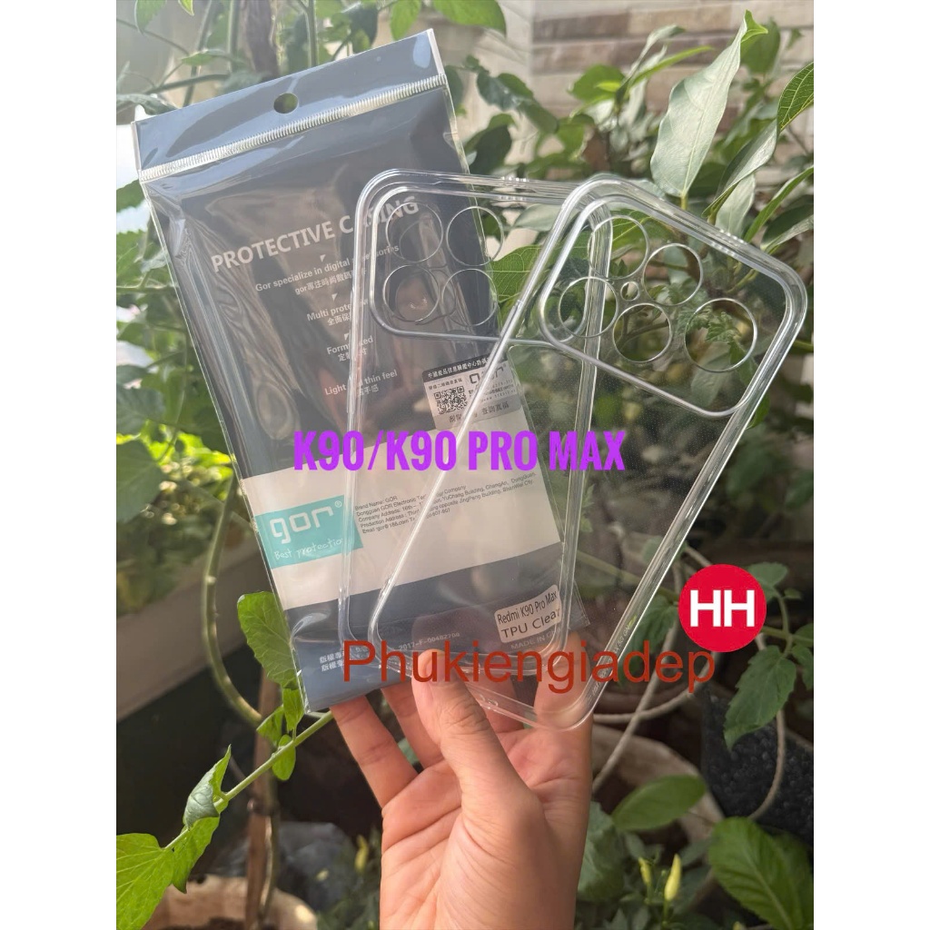 Ốp lưng dẻo GOR Xiaomi Redmi K100 Pro, K90 , K90 Pro Max , K90 Ultra , K90 Max trong suốt, bảo vệ Ca
