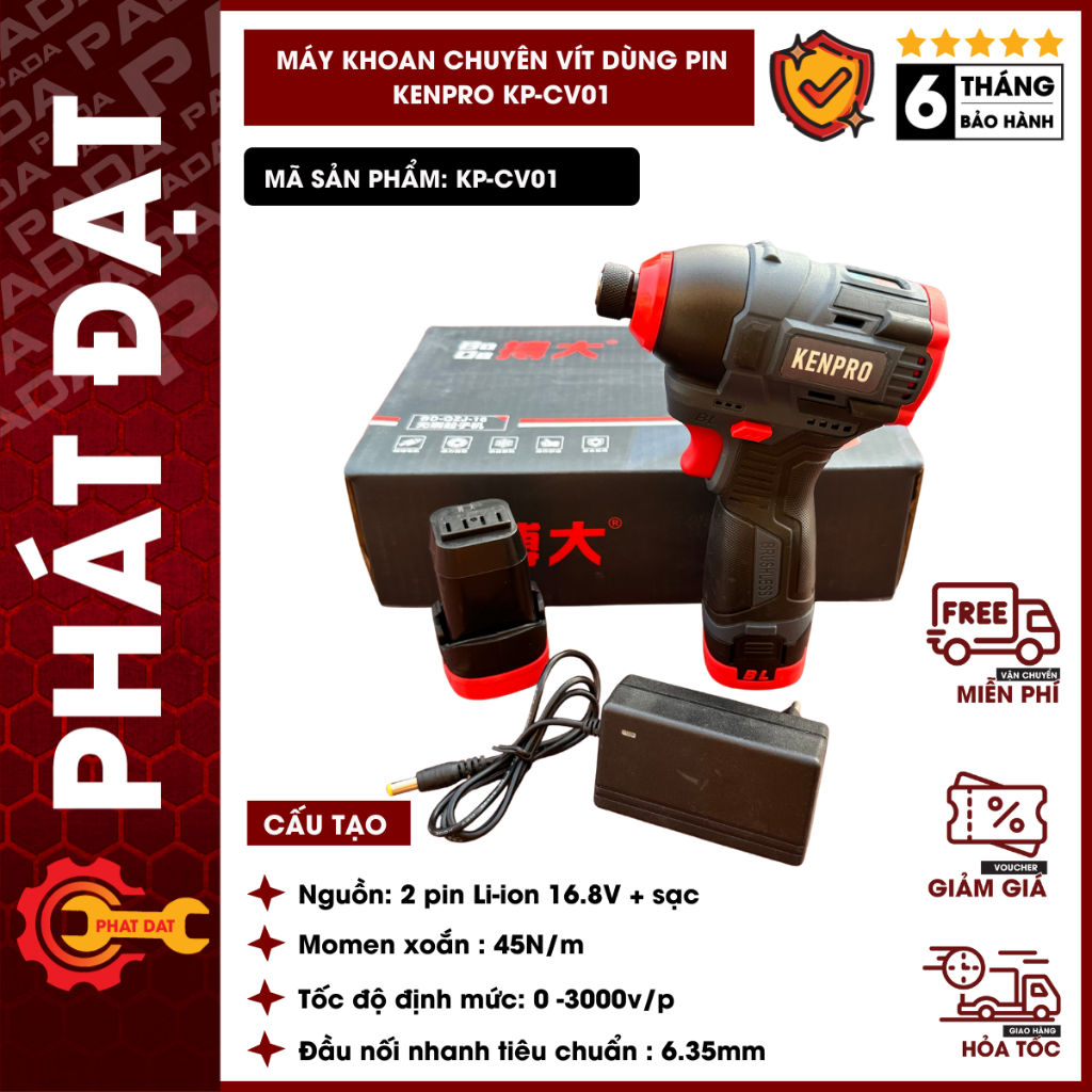 Máy Khoan Chuyên Vít Dùng Pin KENPRO KP-CV01