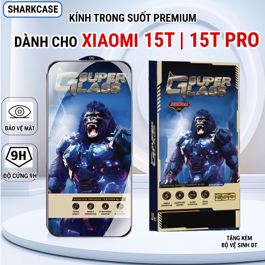Kính cường lực Xiaomi 15t, 15t pro premium trong suốt full màn miếng dán bảo vệ màn hình đt