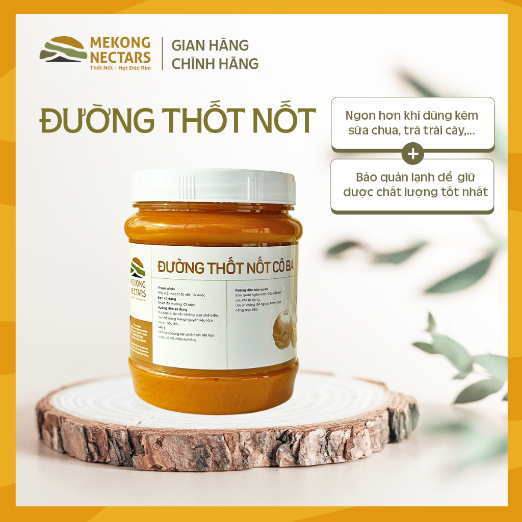 Đường Thốt Nốt CÔ BA Hộp 1KG - Phụ liệu nấu ăn đường & chất tạo ngọt