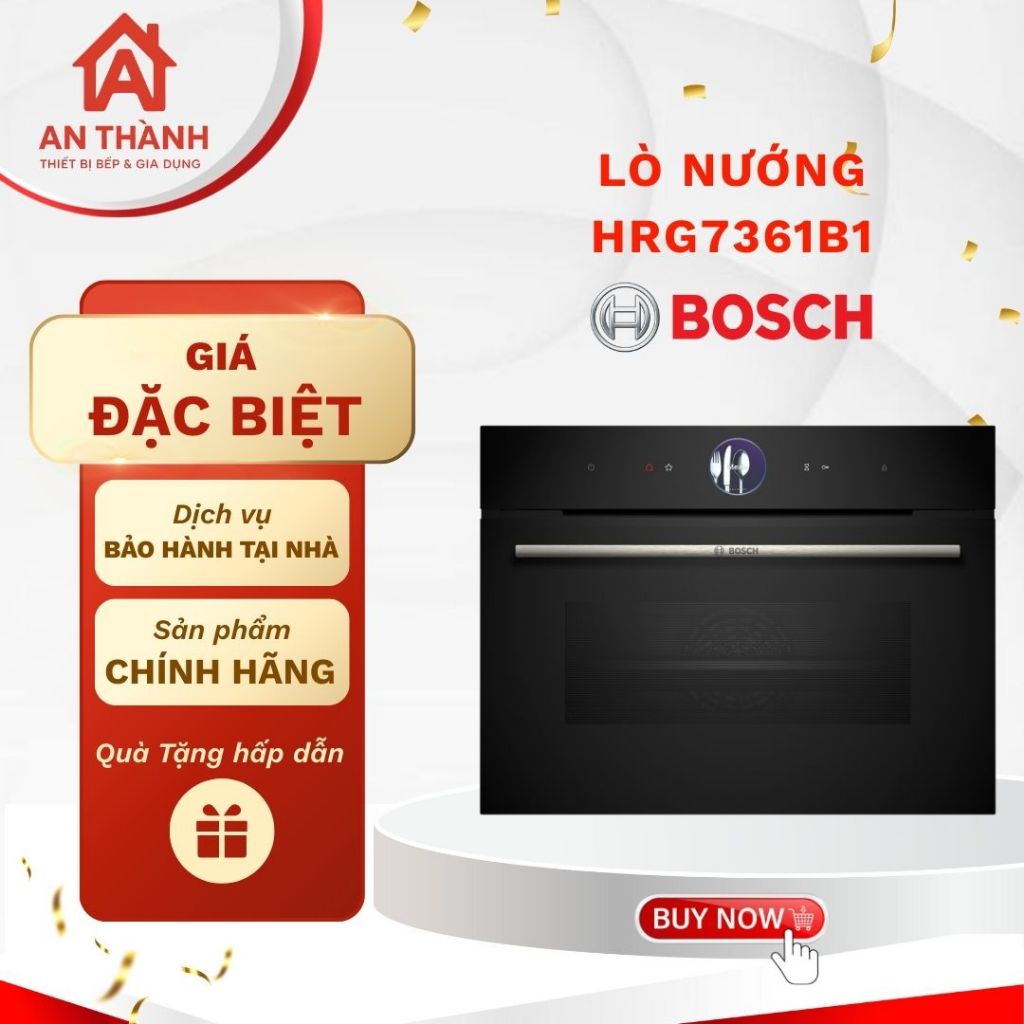 Lò Nướng Tích Hợp Hơi Nước Âm Tủ BOSCH HRG7361B1 SERIE 8 - Trải nghiệm nướng chuyên nghiệp tại gia