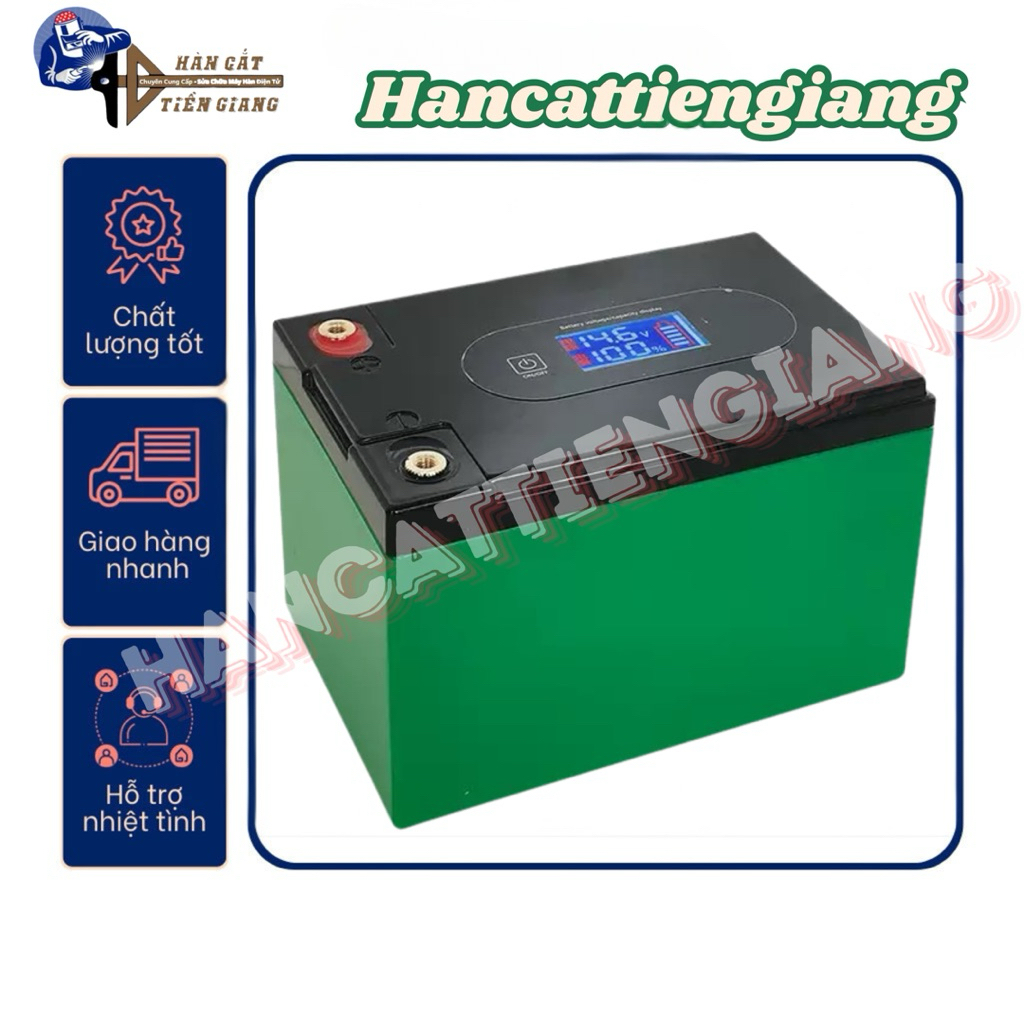 Vỏ Bình Chứa 4 Cell Pin 33140 12V-15Ah Có Led Báo % Vôn Pin