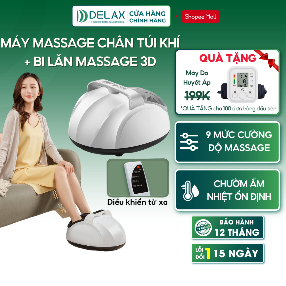 Máy Massage Chân 6D DELAX Massage Bấm Huyệt, Nén Khí, Rung, Sưởi Ấm Chân Thư Giãn Và Cải Thiện Đau Nhức MSC05