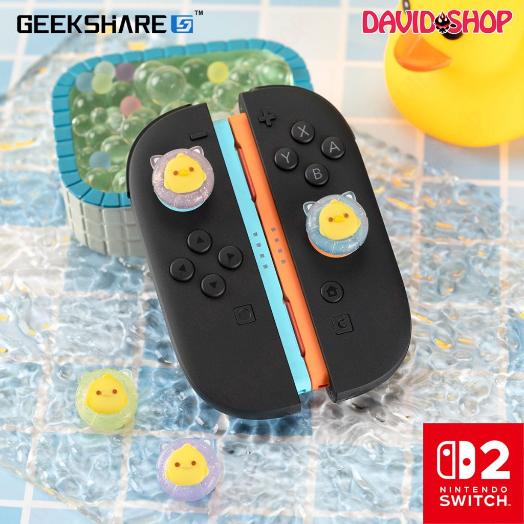 Núm bọc analog (GeekShare) Vịt Vàng Đi Bơi cho Joy-Con, Pro Controller 2 - Nintendo Switch 2