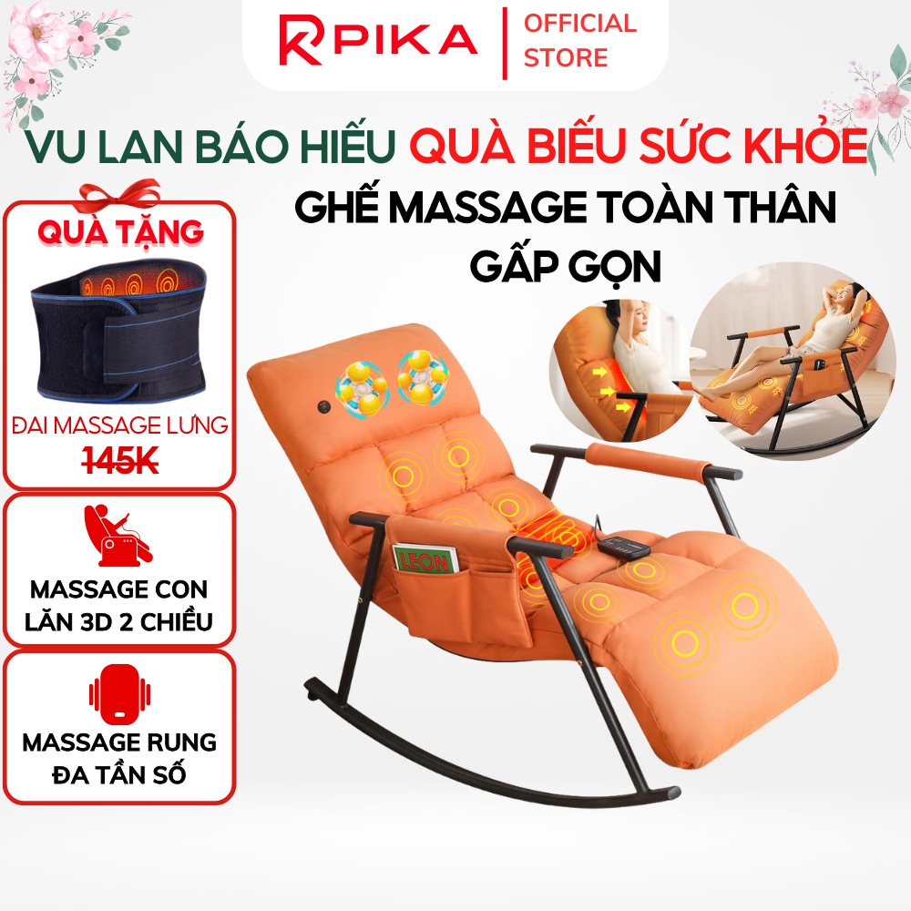 Ghế Massage Toàn Thân DELAX Chế Độ Massage Với Con Lăn 3D 2 Chiều Cùng Chế Độ Chườm Nóng 42 Độ