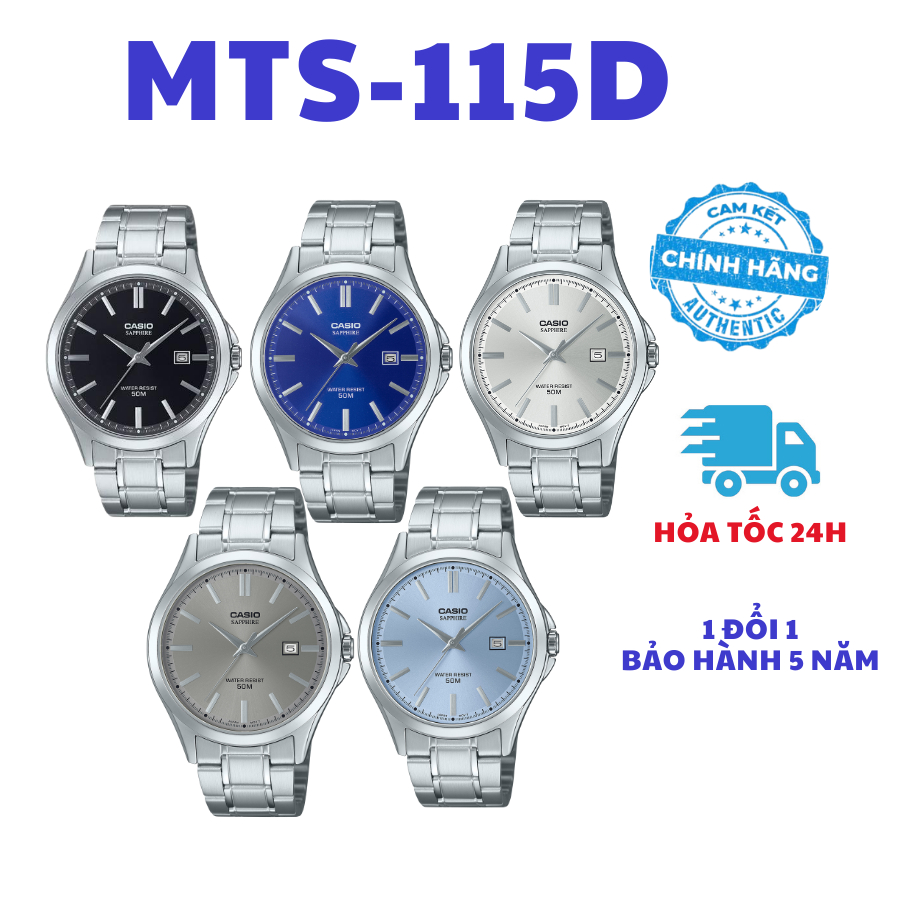 Đồng hồ nam sang trọng, chống nước [MTS-115D Full màu]