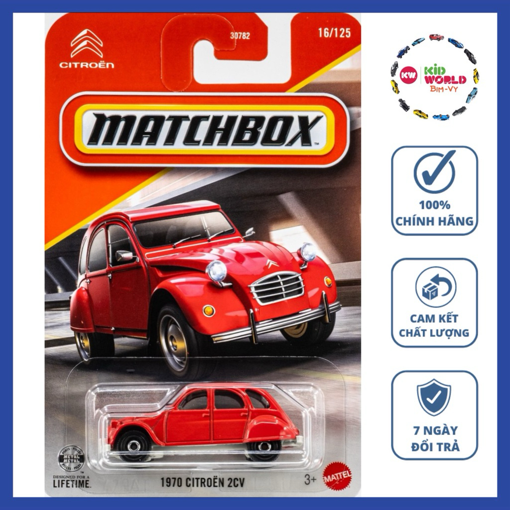 Xe mô hình Matchbox 1970 Citroen 2CV JHM78.