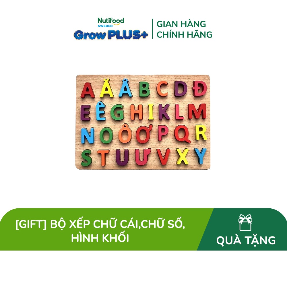 [Gift]Đồ chơi trẻ em bằng gỗ: Bộ xếp chữ cái,chữ số, hình khối
