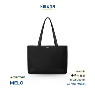Túi Tote Xách MELO Nam Nữ Vải Phối Da PU Đeo Vai Đựng Laptop Đi Học Đi Làm | MIDORI BAG COLLECTION