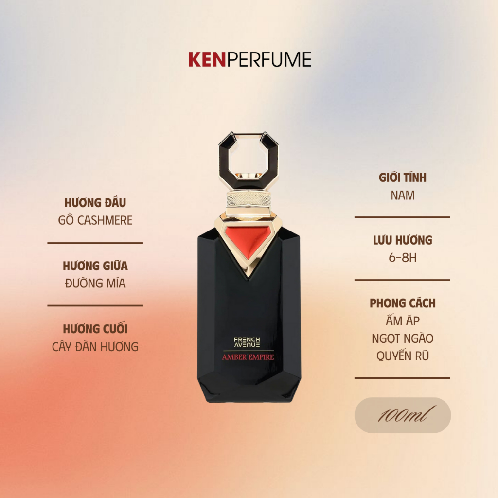 Nước hoa Fullseal 100ML Amber Empire French Avenue | Nước Hoa Nam | Ken Perfume