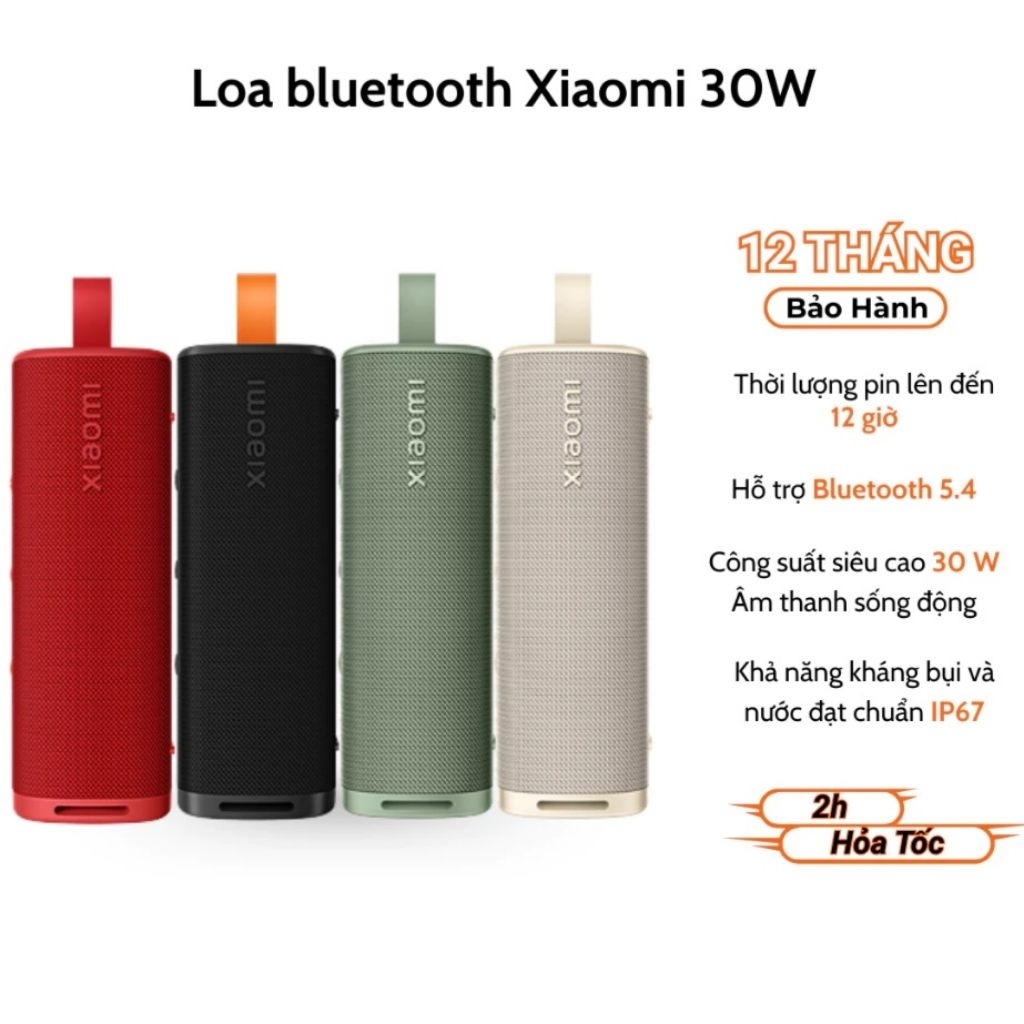 Loa Bluetooth Xiaomi Sound Outdoor 30W - Hàng chính hãng - Âm thanh đỉnh cao, nhỏ gọn công suất lớn
