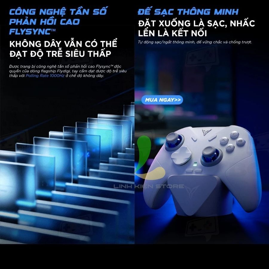 Dock sạc Flydigi 2 HOSAN Cho Tay Cầm Flydigi Direwolf 4 Kết Nối Không Dây | BigBuy360 - bigbuy360.vn