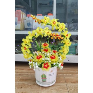 Nguyên liệu hoa pha lê tự làm+bình sứ