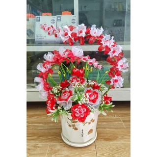 Nguyên liệu hoa pha lê tự làm+bình sứ