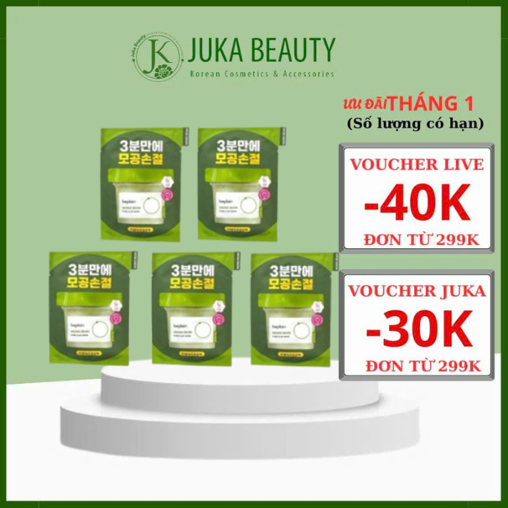 (GỬI ĐƠN TỪ 2 GÓI) (1 GÓI SAMPLE 12ml) Mặt nạ đất sét đậu xanh Beplain Mung Bean Pore Clay Mask