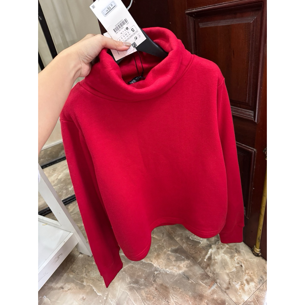 Áo Nỉ Cổ Lọ Nữ Basic ZA
