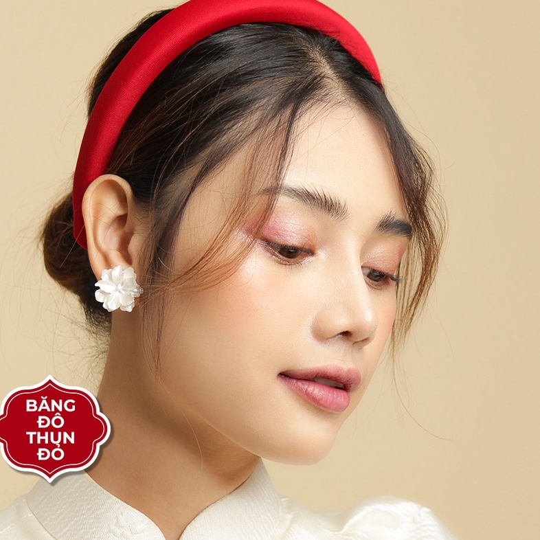 Cài tóc áo dài - thun đỏ - Kassy