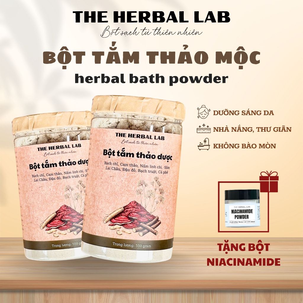 [TẶNG 10G NIACINAMIDE] Bột Thảo Mộc Thiên Nhiên - HERBAL BATH POWDER - BỘT Ủ TẮM THIÊN NHIÊN