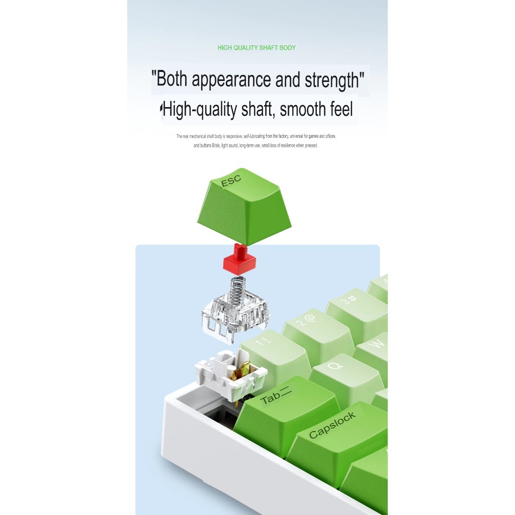 Bàn Phím Cơ Không Dây Bluetooth K68 - Hotswap 5 Pin - Pin sạc - LEG RGB - APP Marco | BigBuy360 - bigbuy360.vn