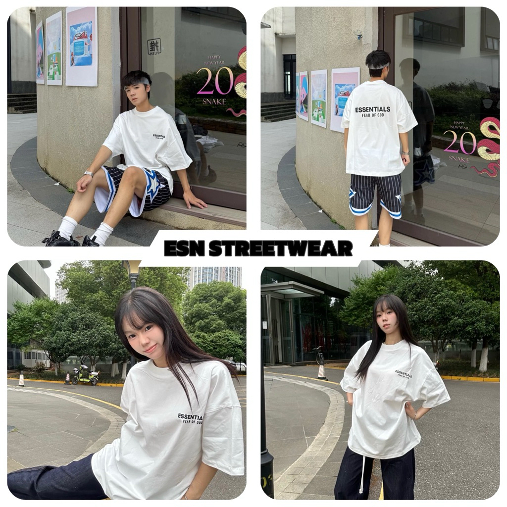 [CHÍNH HÃNG] Tee Essentials Fear Of God 25FW Bright White Authentic, Áo thun Essentials Chính Hãng