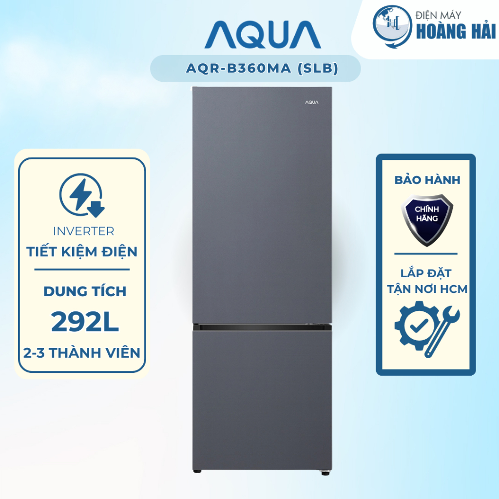 AQR-B360MA(SLB) | Tủ lạnh Aqua Inverter 292 lít AQR-B360MA(SLB) - Chính Hãng
