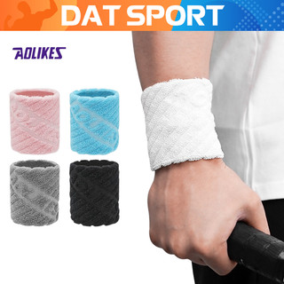 Băng Cổ Tay Thể Thao AOLIKES 0238 Cotton Thấm Mồ Hôi – Tập Gym, Chạy Bộ, Cầu Lông , Pickleball