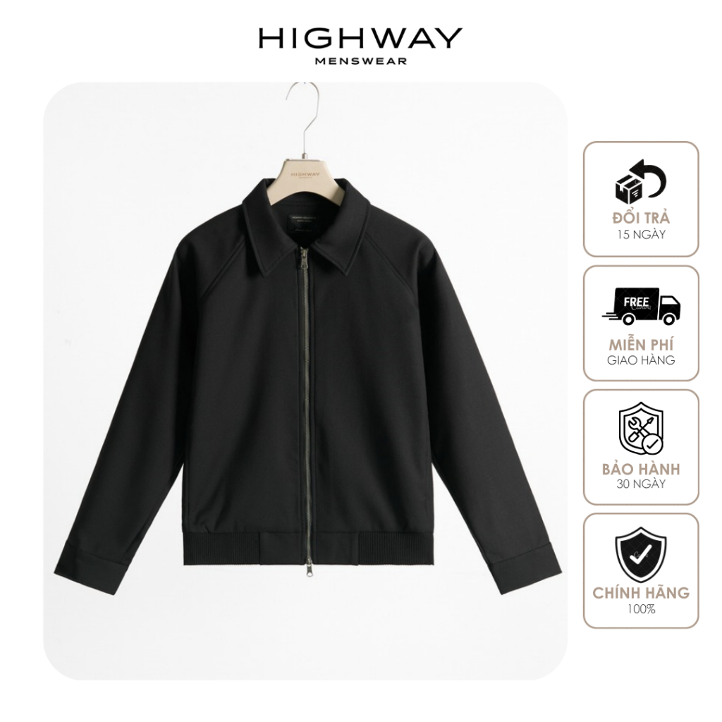 Áo khoác nam Polyester pha Viscose co giãn chống nhăn Highway (Menswear) Stocky