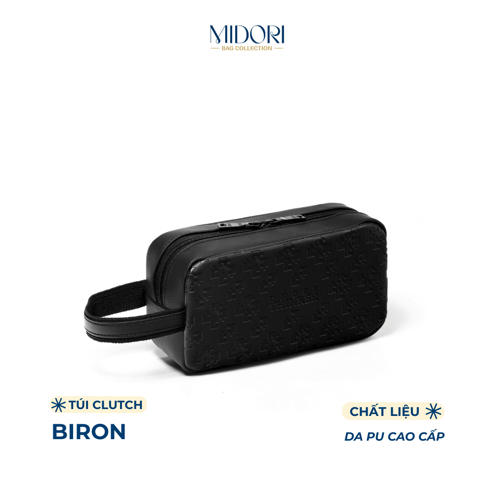 Túi Clutch Da Đa Năng BIRON Nam Nữ Thể Thao Du Lịch Đựng Mỹ Phẩm Hộp Bút | MIDORI BAG COLLECTION