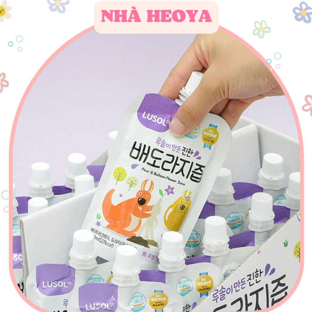 <Lẻ 1 gói> NƯỚC LÊ CÁT CÁNH HOA CHUÔNG LUSOL NƯỚC LÊ HỒNG SÂM HÀN QUỐC