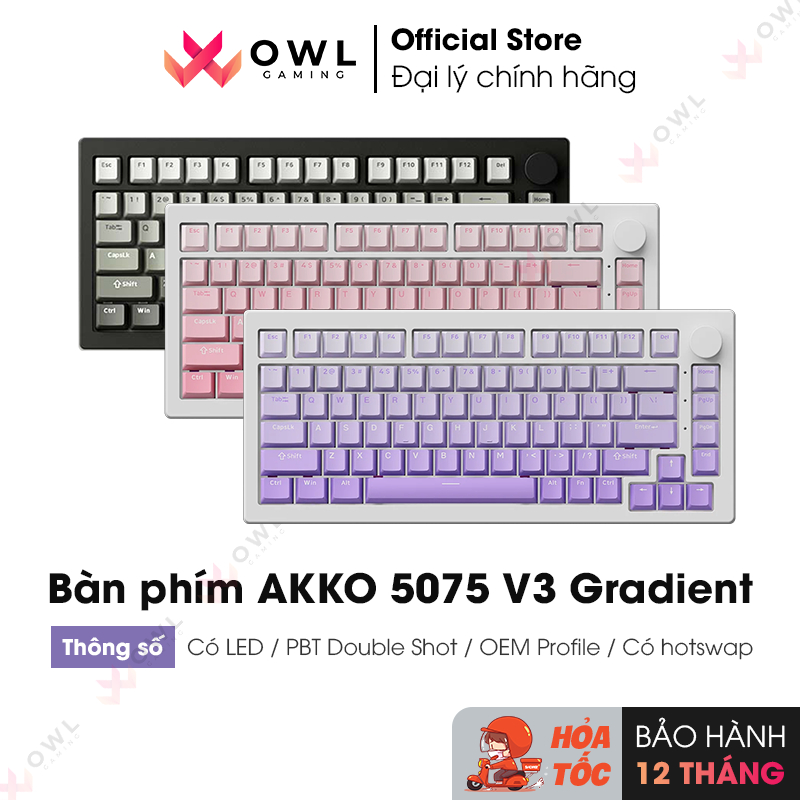 Bàn phím cơ AKKO 5075 V3 Gradient (hàng chính hãng)