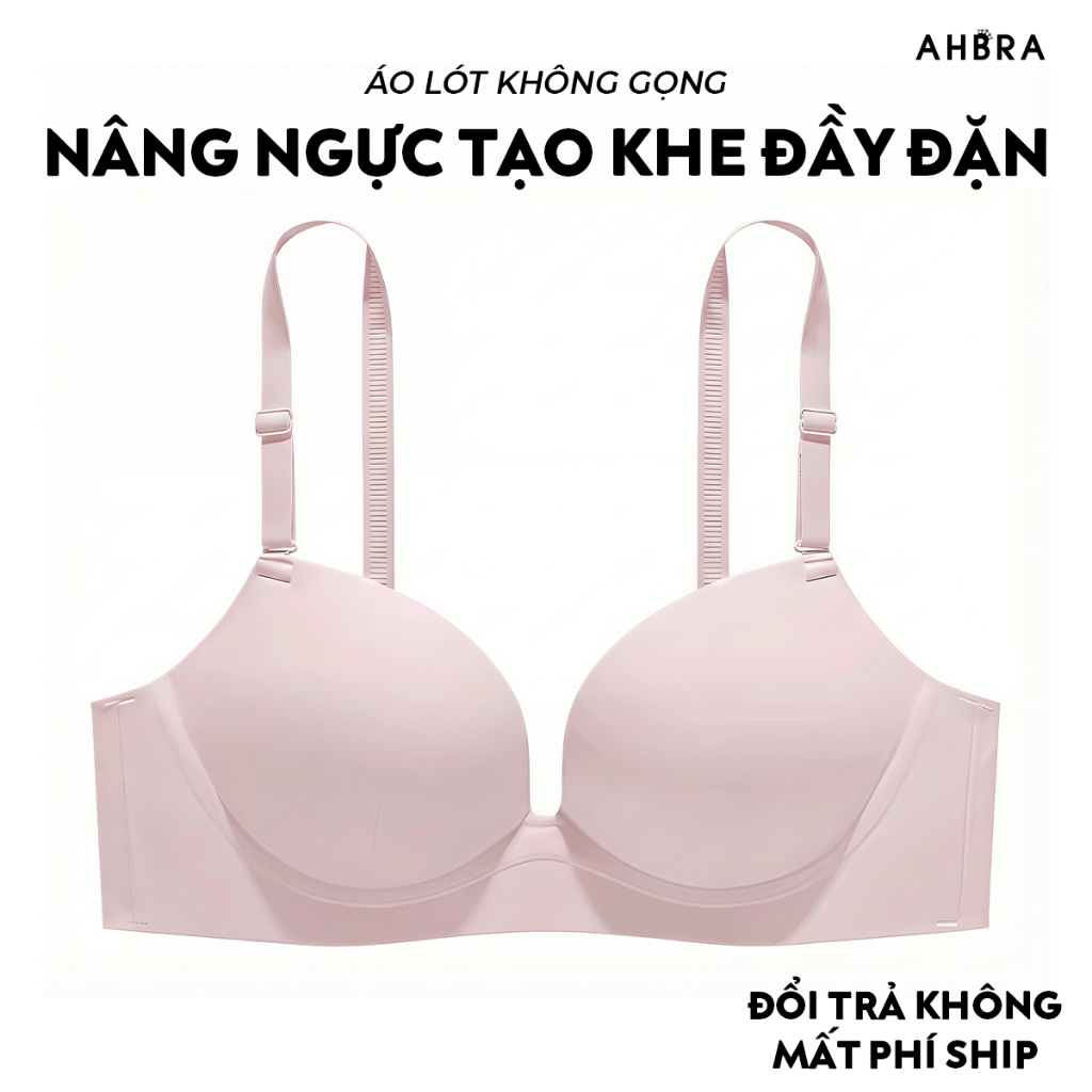 Áo Lót Nâng Ngực Tạo Khe Không Gọng Chất Su Đúc Cho Ngực Nhỏ Mặc Áo Dài AHBRA SA08