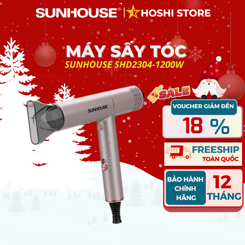 MÁY SẤY TÓC SUNHOUSE SHD2304, 3 chế độ sấy, tự động ngắt khi quá nhiệt