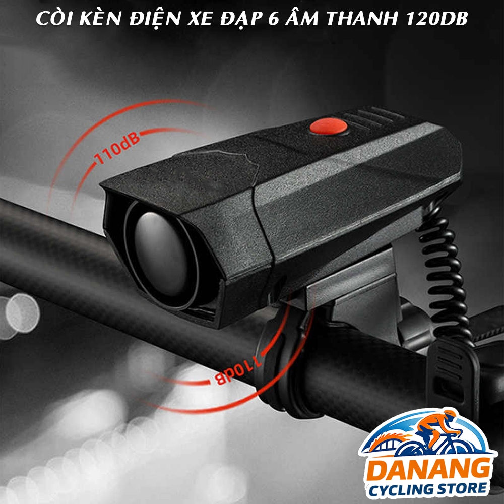 Còi kèn điện 6 âm thanh xe đạp 120dB