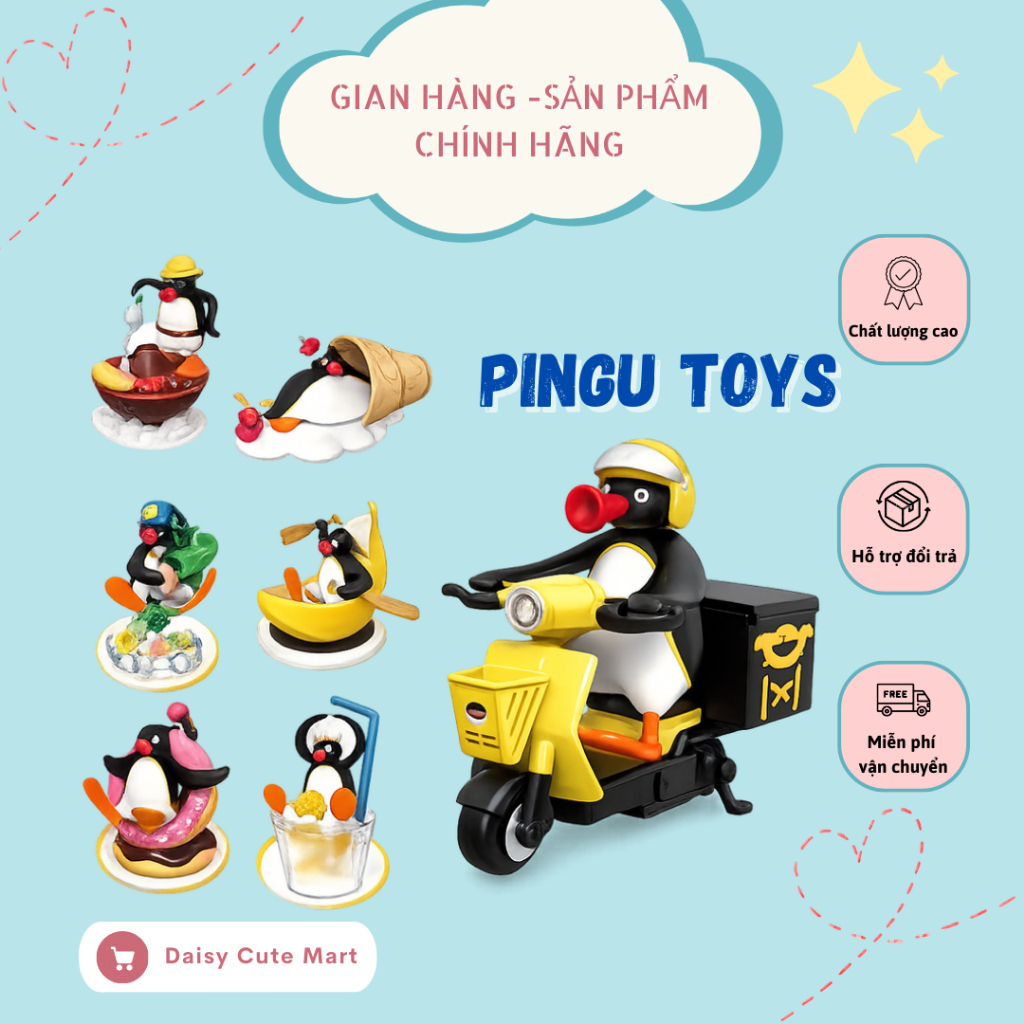 Đồ chơi Bộ sưu tập Blindbox Pingu Đam Mê Ăn Uống - Pingu Greedy Little Goose Series