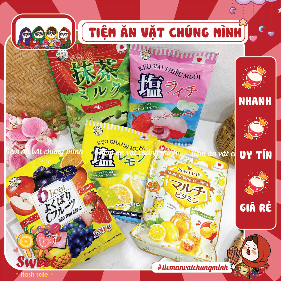 Kẹo ngậm trái cây các vị Eikodo Nhật Bản - Kẹo Eikodo bộ 5 vị thơm ngon