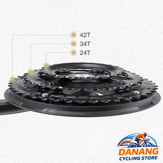 Đùi Đĩa Xe Đạp 3 Tầng 24-34-42T | Giò Dĩa MTB, Touring (Bọc Nhựa)