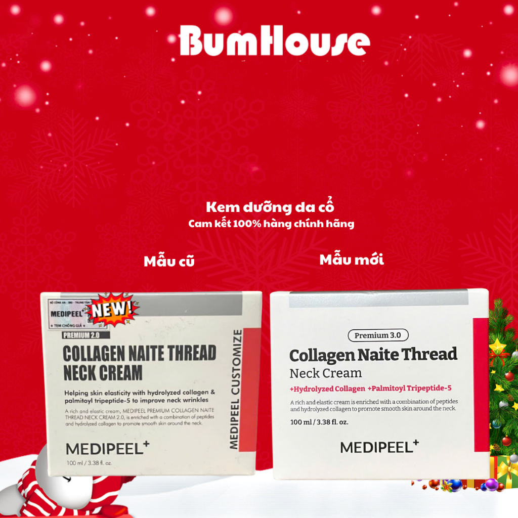 [Mẫu mới] Kem Dưỡng Vùng Da Cổ MediPeel Naite Thread Neck Cream 100ml