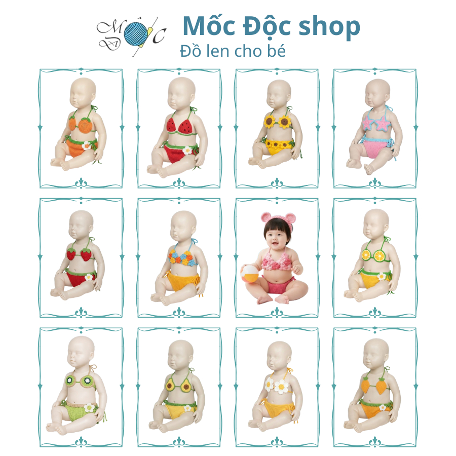 Bikini len cho bé gái – set chụp ảnh, đi biển, làm quà tặng bé yêu