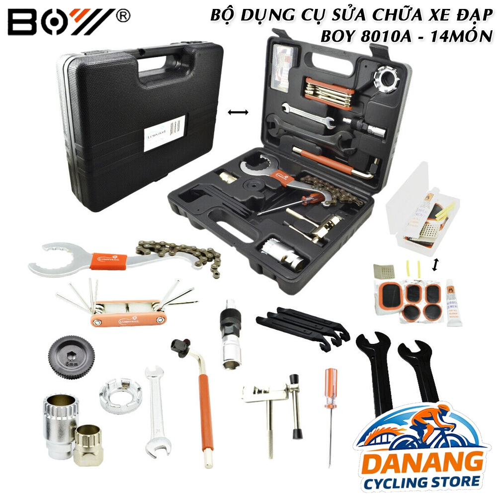 Bộ dụng cụ sửa chữa xe đạp BOY 8010A – 14 món