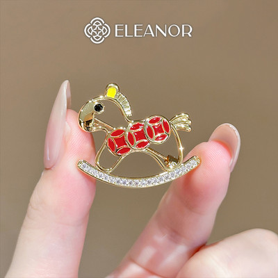 Ghim cài áo nam nữ Eleanor Accessories hình con ngựa phụ kiện thời trang trâm cài áo 11269