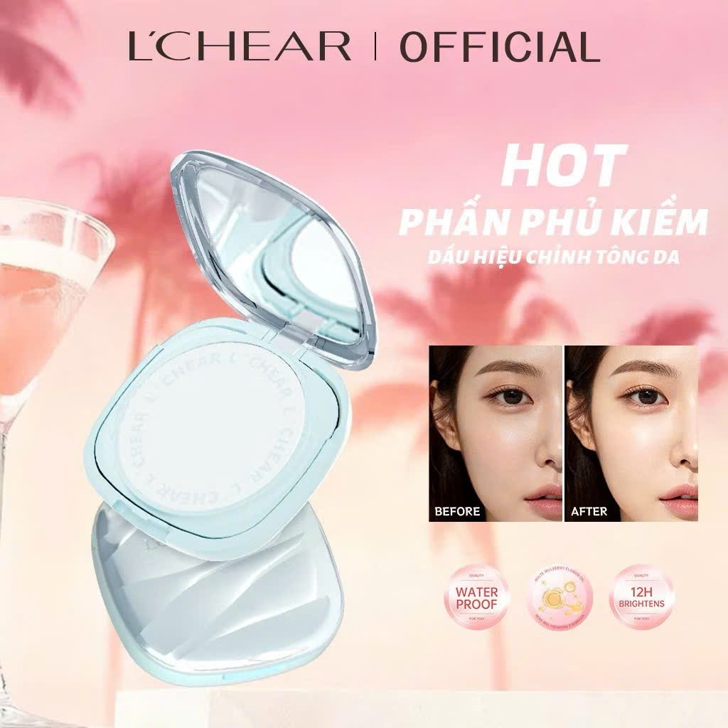 [Pass KOC 99%][Đã Mở Seal] Green - ￼Phấn phủ nén 4 màu LCHEAR kiềm dầu, nâng tông, chống nước, hiệu 