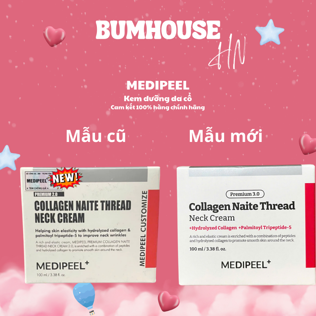 Kem dưỡng da cổ MediPeel Naite Thread Neck Cream cải thiện nếp nhăn 100ml