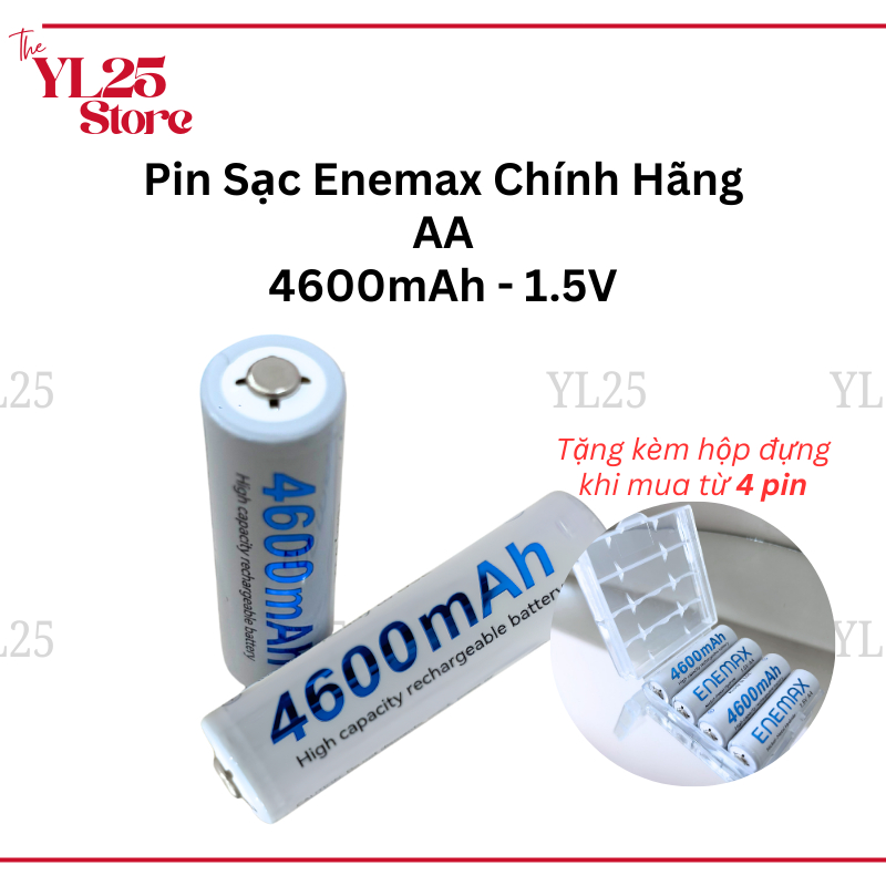 Pin AA 4600mAh 1.5V ENEMAX - Cell Nhật Bản - Dùng Cho Đèn, Đồ Chơi, Chuột, Remote, ... YL