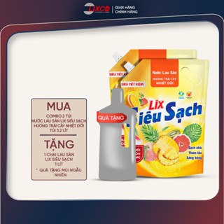 Combo 2 túi nước lau sàn Lix siêu sạch các hương 3.2L/túi cho nền nhà sạch bóng, đuổi côn trùng, ngát hương
