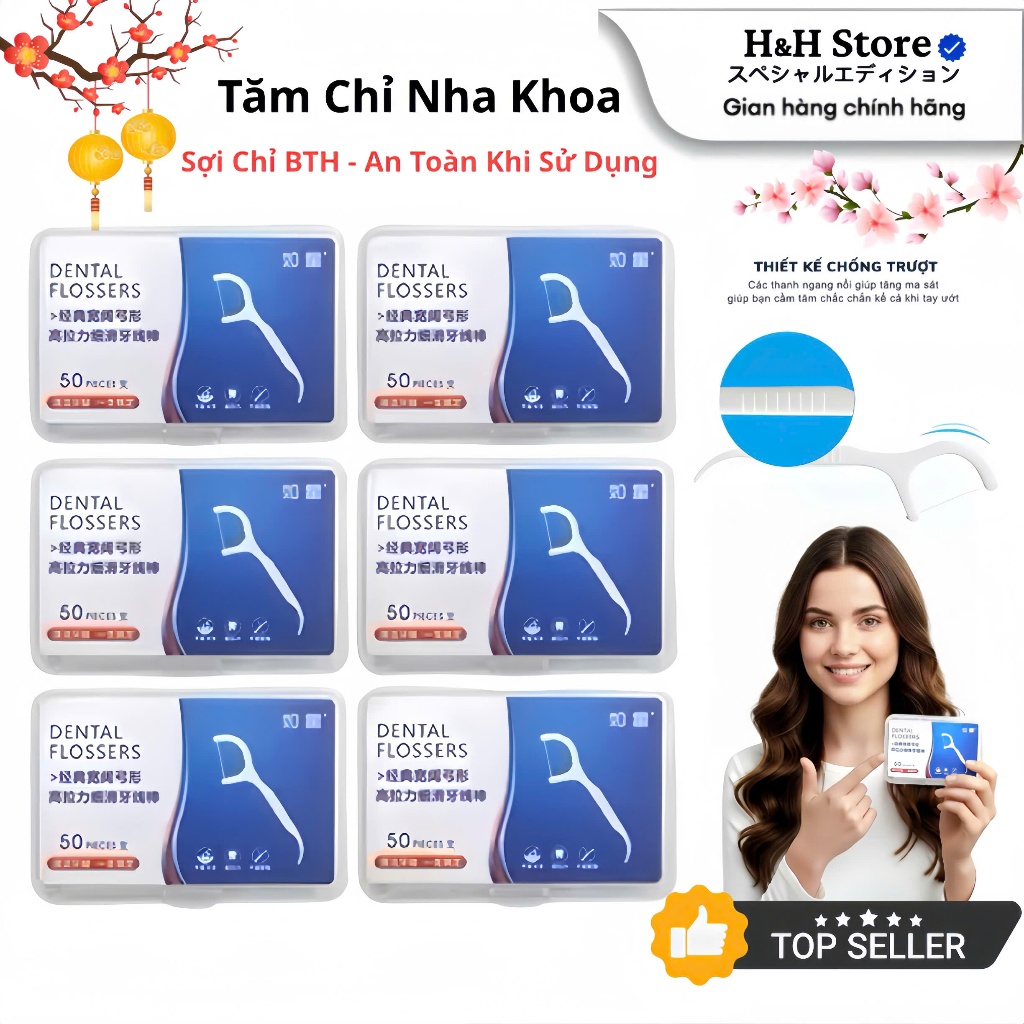 🔥 Combo 12 Hộp 600 Chiếc Tăm Chỉ Nha Khoa 2 Đầu Sợi Chỉ Mảnh, Sợi Chỉ BTH An Toàn Khi Sử Dụng 🔥